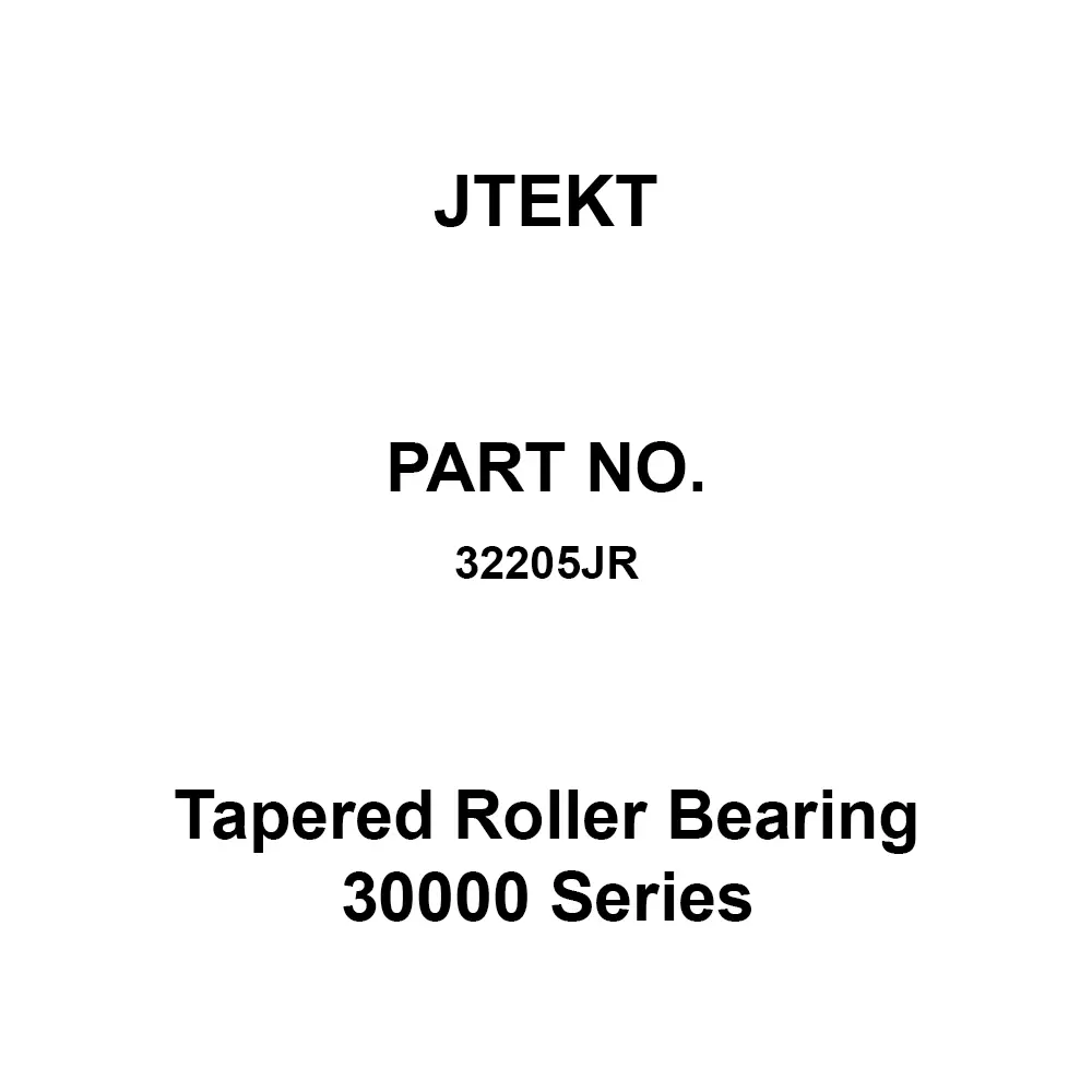 KOYO Tapered Roller Bearing 30000 Series 25x52 mm Diameter and 18 mm Width B, 32205JR