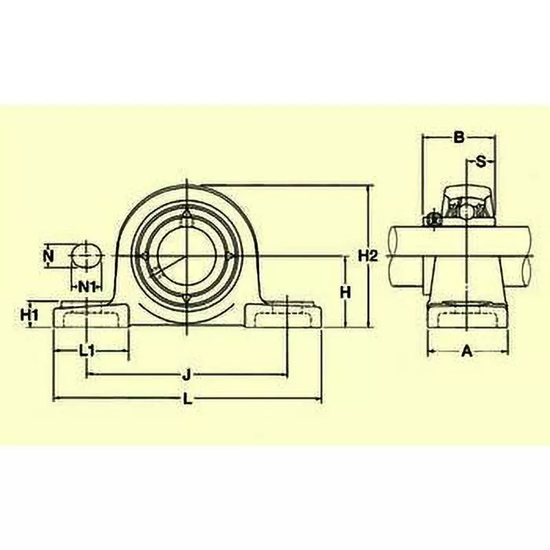 ntn-bearing-unit-cast-iron-pillow-unit-oil-free-45-mm-shank-diameter-ucp309