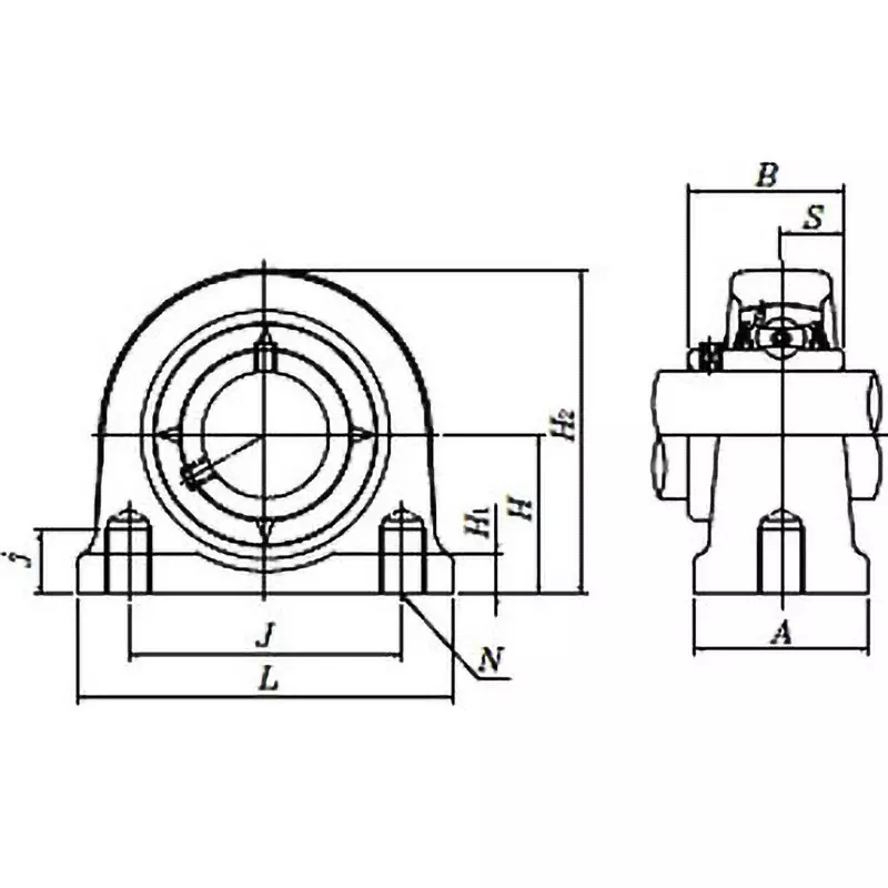 ntn-bearing-unit-narrow-pillow-type-oil-free-type-15-mm-shank-diameter-ucup202
