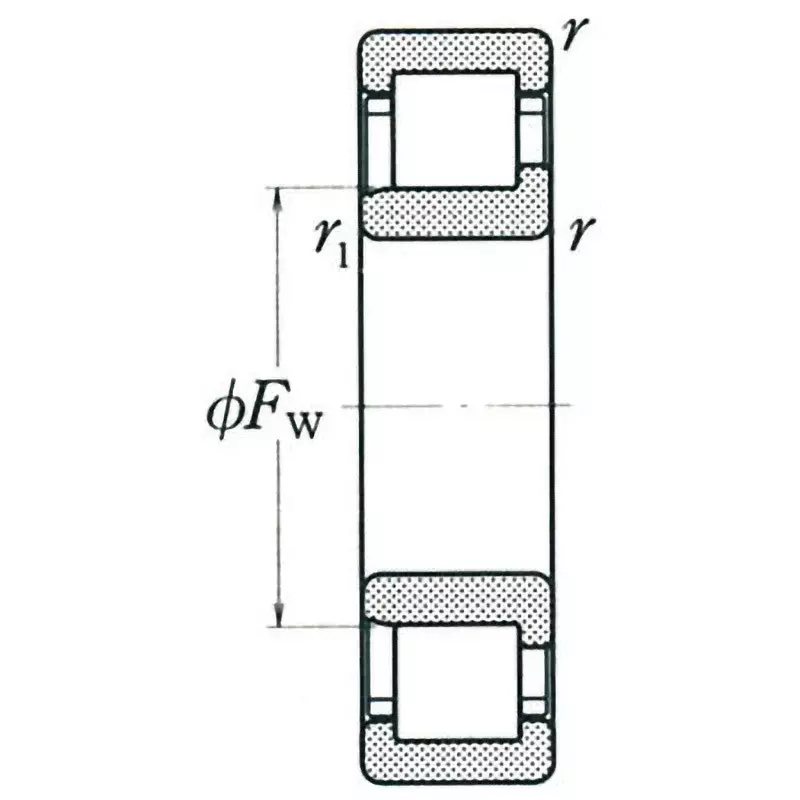 NSK Single Row Cylindrical Roller Bearing Type 300 75x160 mm Diameter 37 mm Width, NJ315EMCM