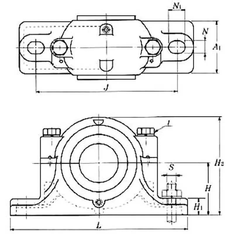 NTN Plummer Block Split Type SN30 Standard Type SN3024, (Rubber Seal) ZF24 Nominal No., SN3024L1