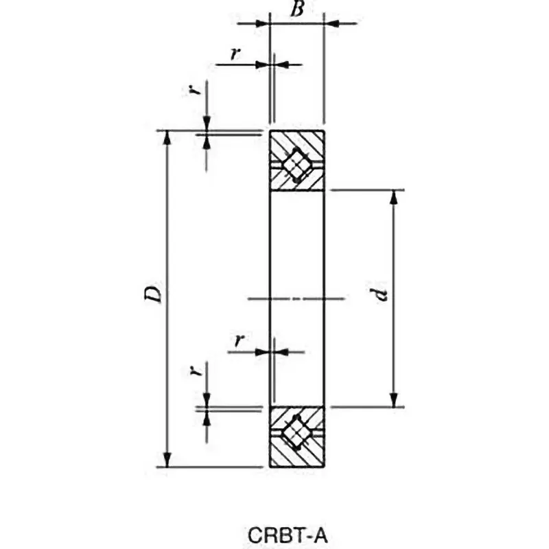 IKO Ultra-thin Cross Roller Bearing CRBT High Carbon Chromium Steel 20 x 31 mm Diameter, CRBT205AC1