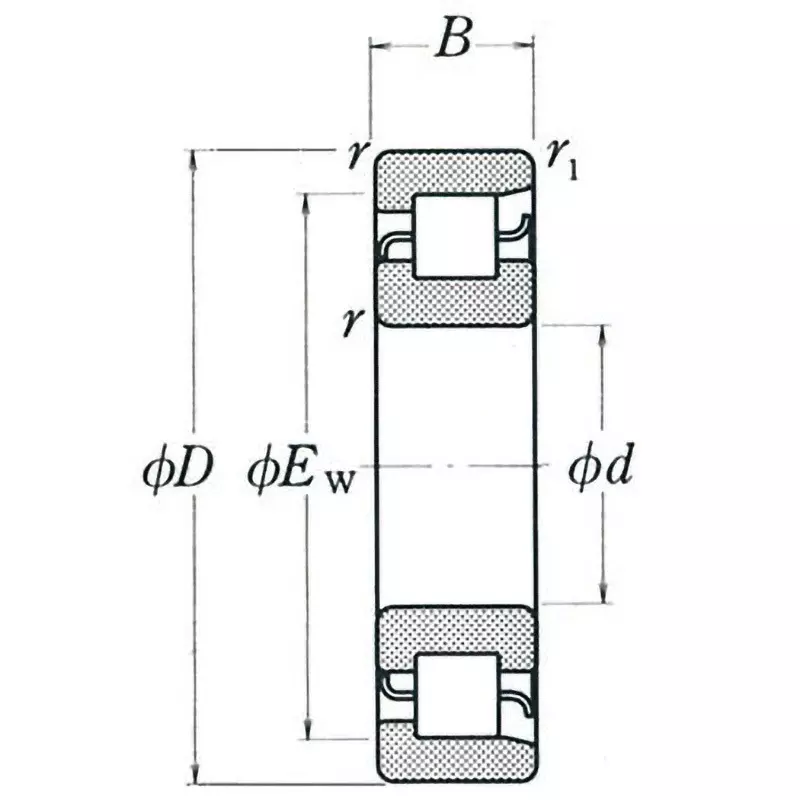 NSK Single Row Cylindrical Roller Bearing Type 300 65x140 mm Diameter 33 mm Width, NF313M