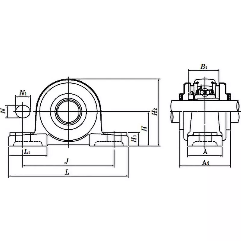 NTN Bearing Unit Pillow Type Oil Supply Type 45 mm Shank Diameter, S-UKP210D1
