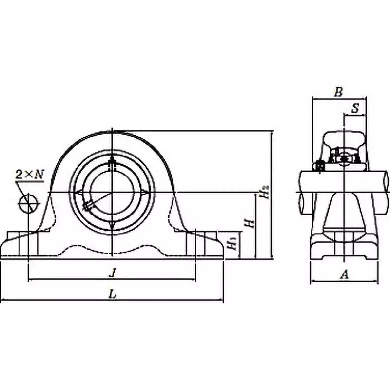 NTN Bearing Unit Thick Pillow Type Oil Supply Type 80 mm Shank Diameter, UCIP316D1