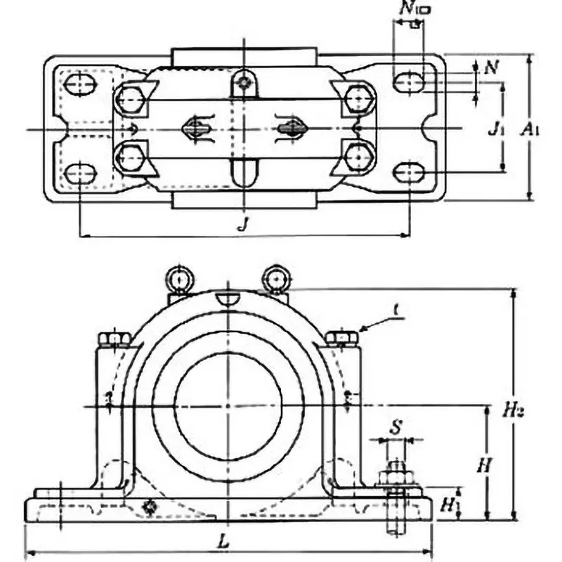 NTN Plummer Block Split Type Sd5 Standard Type SD534G, (Rubber Seal) ZF34 Nominal No., SD534GL1