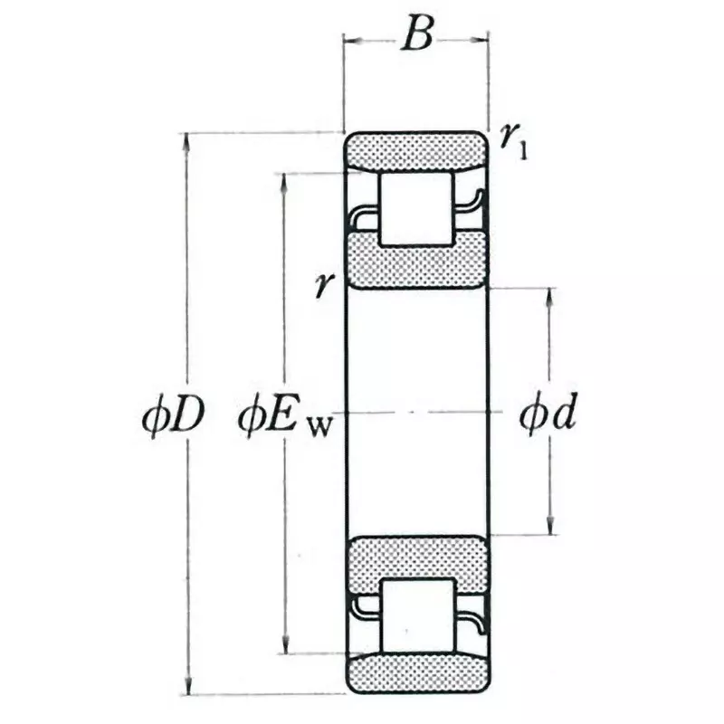 NSK Single Row Cylindrical Roller Bearing Type 300 85x180 mm Diameter 41 mm Width, N317W
