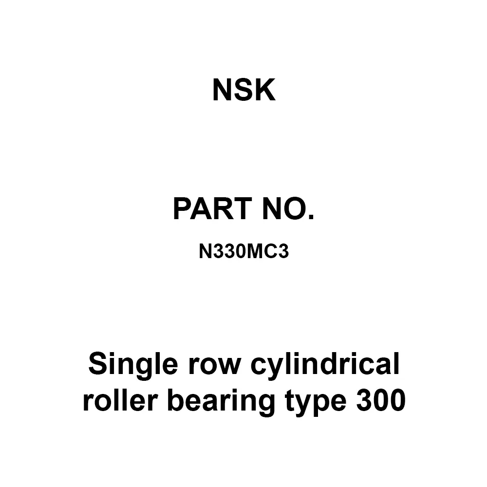 NSK Single Row Cylindrical Roller Bearing Type 300 150x320 mm Diameter 65 mm Width, N330MC3