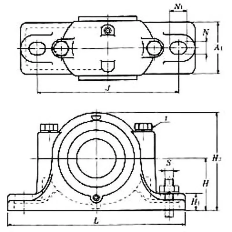 NTN Plummer Block Split Type SN6 Standard Type SC624, (Rubber Seal) ZF24 Nominal No., S624L5