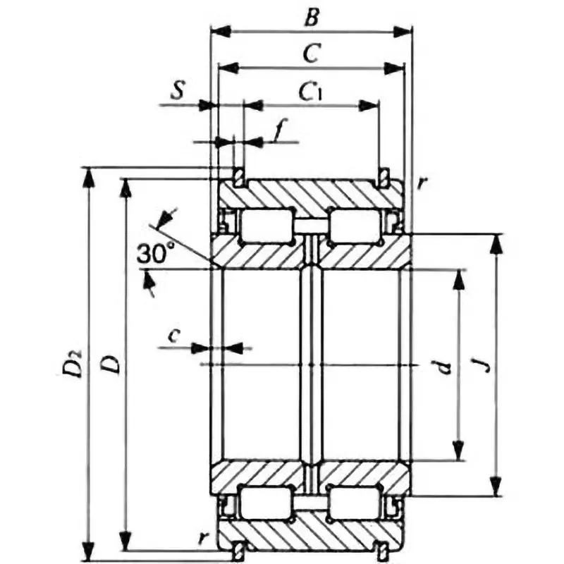 IKO Roller Bearing for Sheave NAS High Carbon Chromium Steel 60 x 95 mm Diameter, NAS5012UUNR