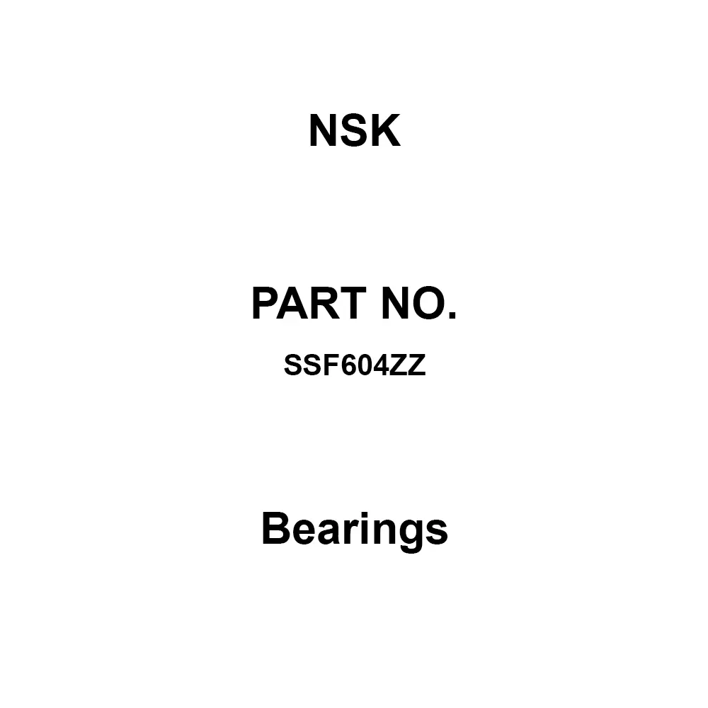 NSK Bearings Stainless Steel 4 x 12 mm Diameter, SSF604ZZ
