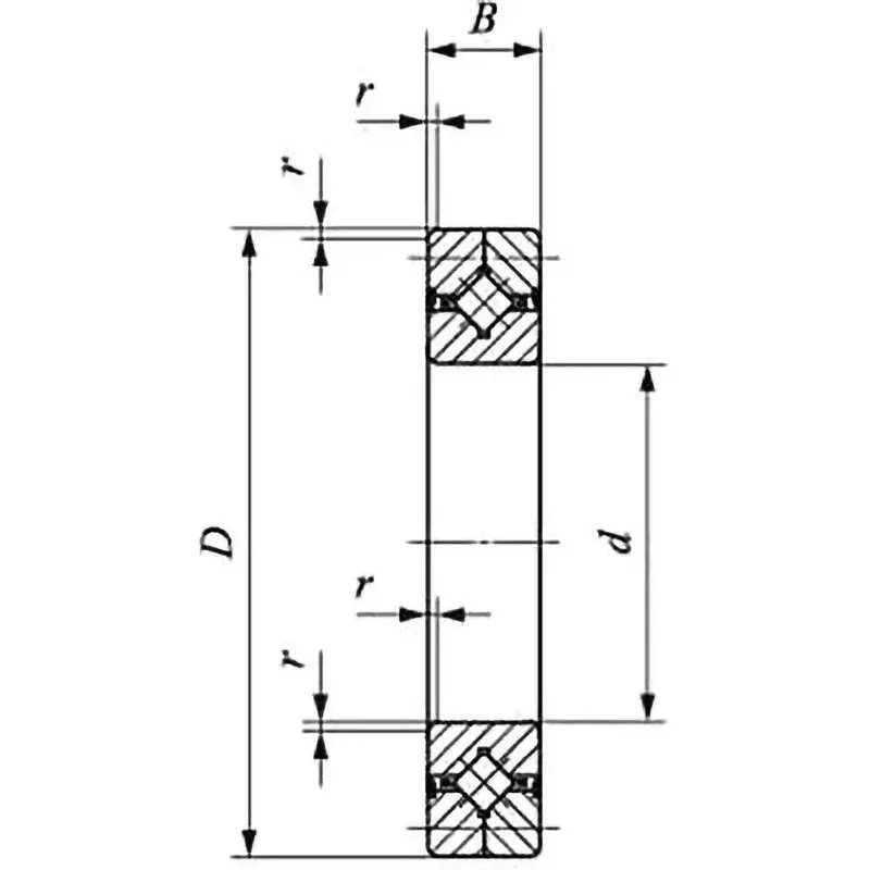 IKO Standard Cross Roller Bearing CRB / CRBC High Carbon Chromium Steel 40 x 65 mm Diameter, CRBC4010UUC1