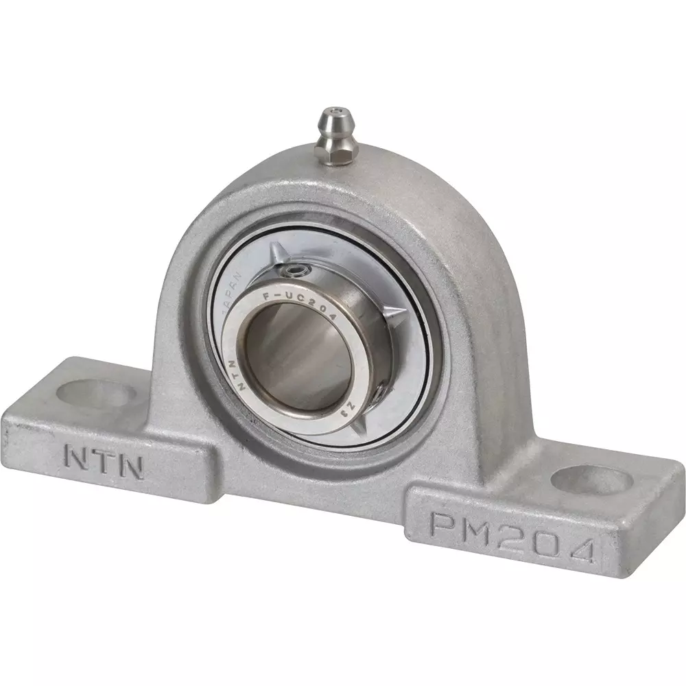 NTN Stainless Series Bearing Unit + Pillow Type Unit + F-UCPM2 Type 20 mm Shank Diameter, F-UCPM204/LP09