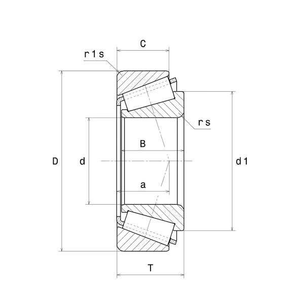 NTN Single Row Tapered Roller Bearing, Inner Dia 56 mm, Outer Dia 124 mm, Width 33 mm, 4T-72218C/72487