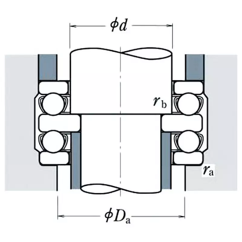 nsk-double-thrust-ball-bearing-52200-type-high-carbon-chromium-steel-110-x-160-mm-diameter-52222