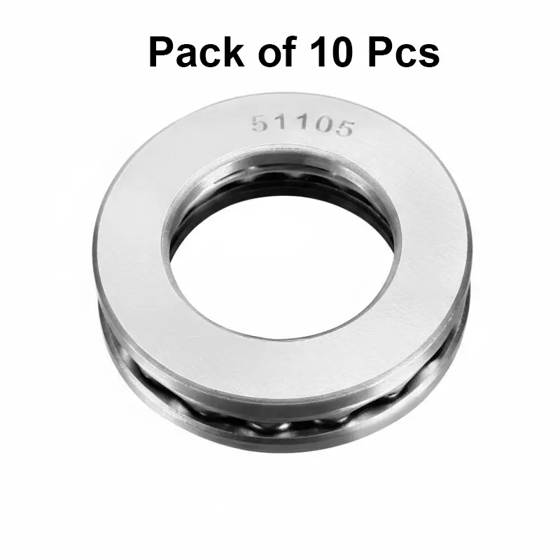 invento-axial-thrust-ball-bearing-single-direction-carbon-steel-42-mm-od-x-25-mm-id-x-11-mm-h-51105-pack-of-10-pcs