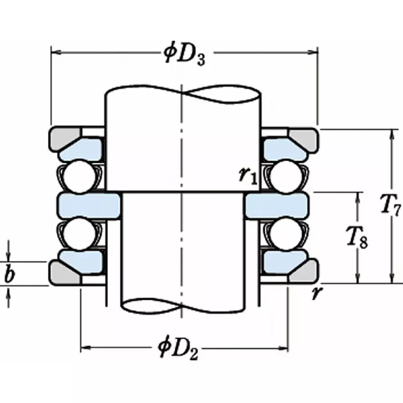 nsk-double-direction-thrust-ball-bearing-with-aligning-washer-54208u-nominal-no-54208u