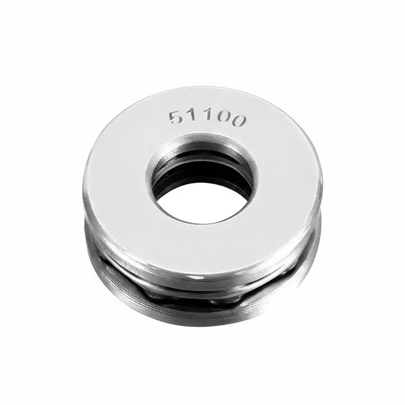 Invento Axial Thrust Ball Bearing Single Direction Carbon Steel 24 mm OD x 10 mm ID x 9 mm H, 51100 (Pack of 4 Pcs)