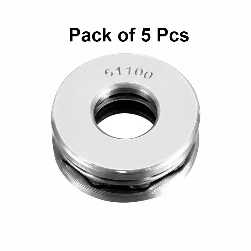 invento-axial-thrust-ball-bearing-single-direction-carbon-steel-24-mm-od-x-10-mm-id-x-9-mm-h-51100-pack-of-5-pcs