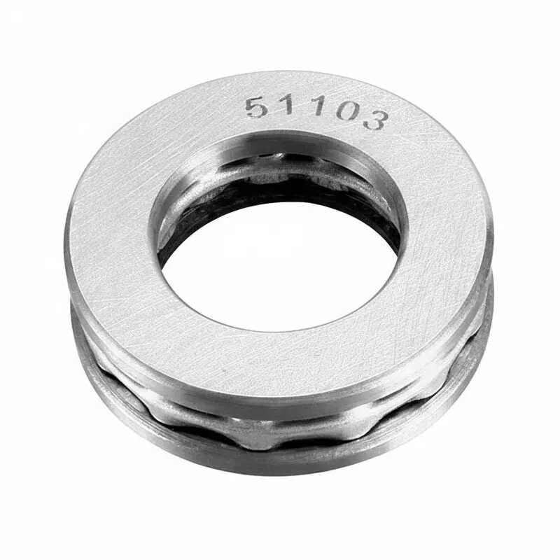 Invento Axial Thrust Ball Bearing Single Direction Carbon Steel 30 mm OD x 17 mm ID x 9 mm H, 51103 (Pack of 8 Pcs)