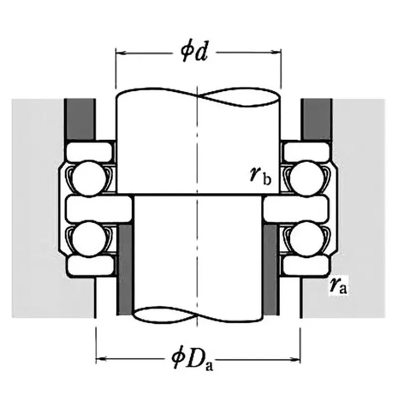 nsk-double-thrust-ball-bearing-type-52300-high-carbon-chromium-steel-70-x-125-mm-diameter-52314