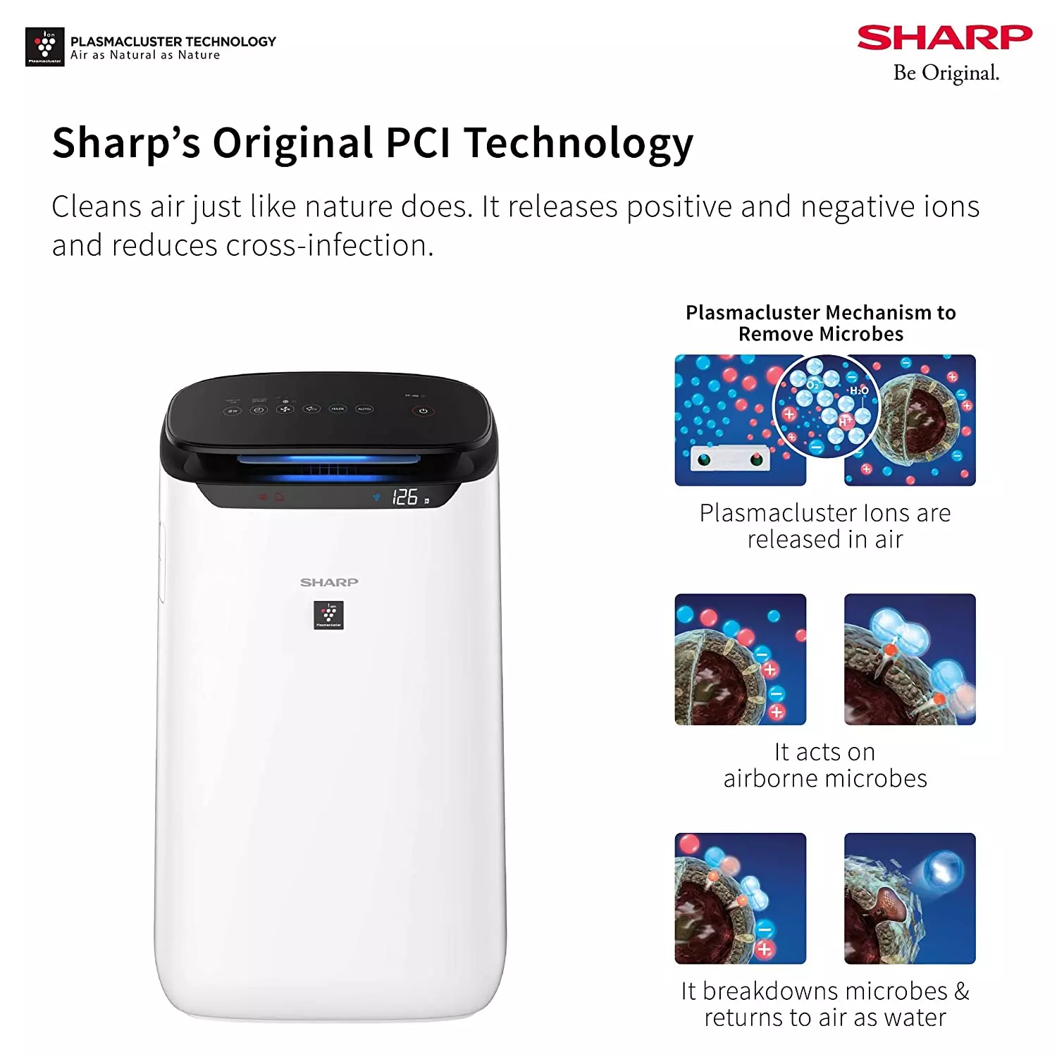 Sharp FP-J60M-W Air Purifier