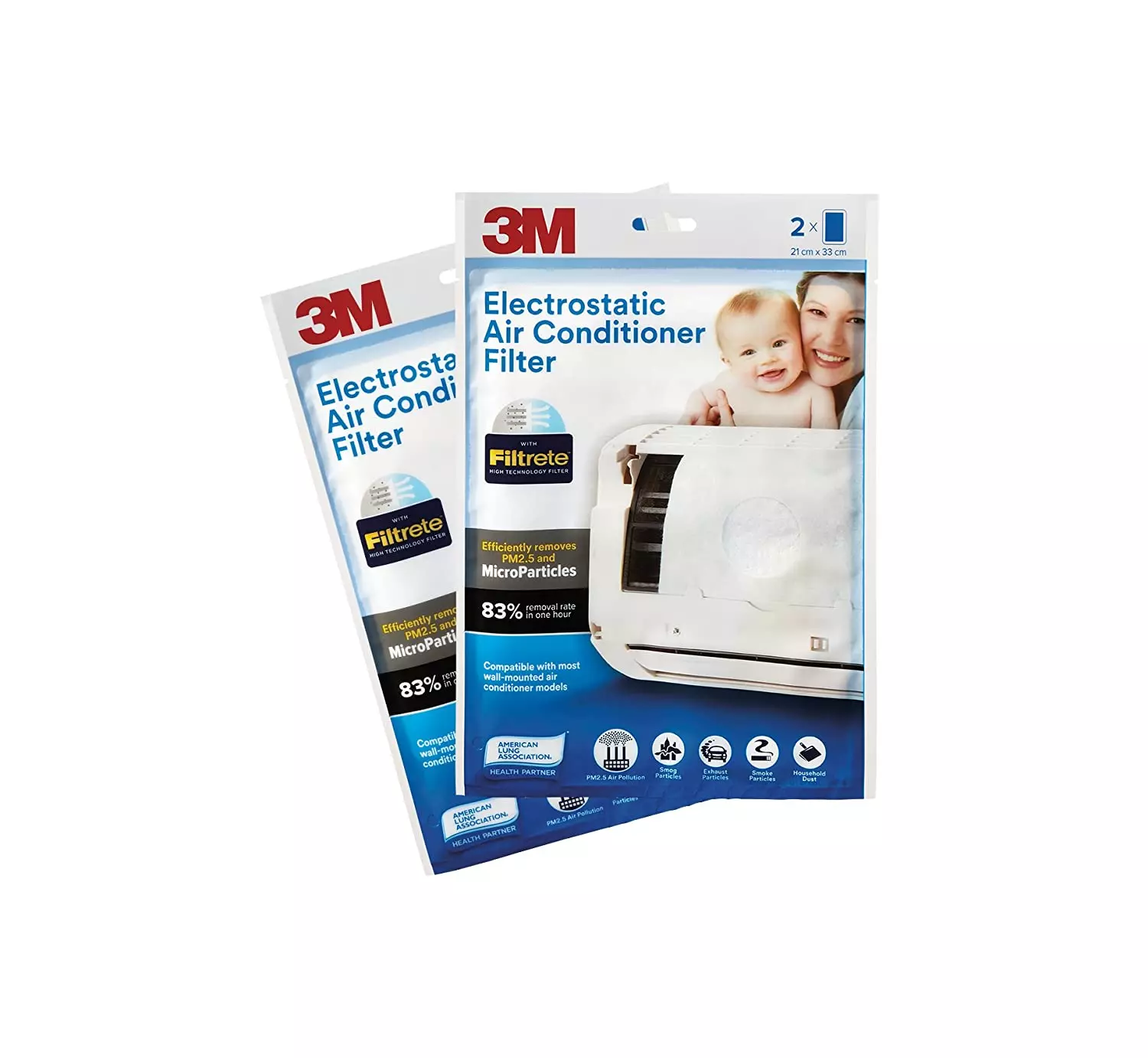 3M White Electrostatic Air Purifying Filter (Pack of 4)