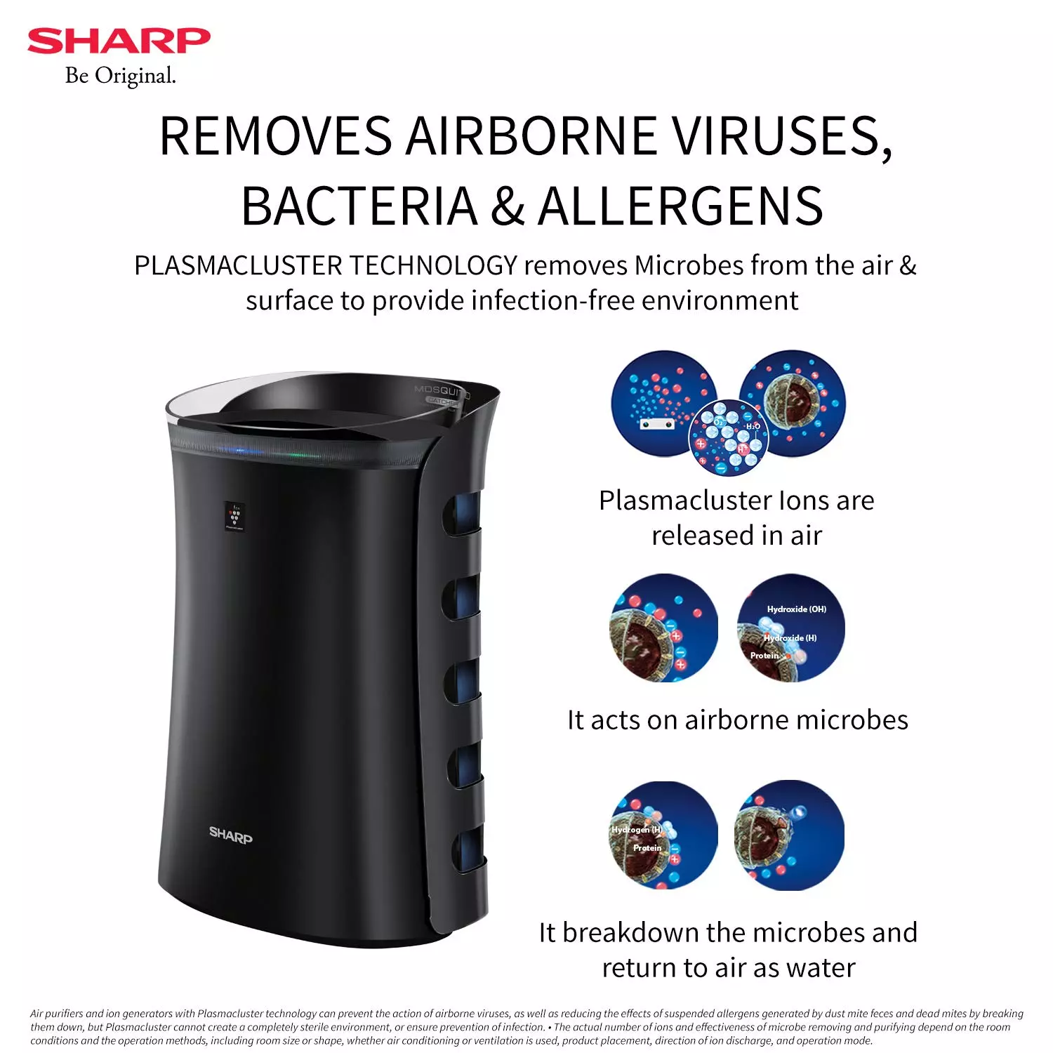 Sharp FP-GM50E-B Air Purifier with Mosquito Catcher