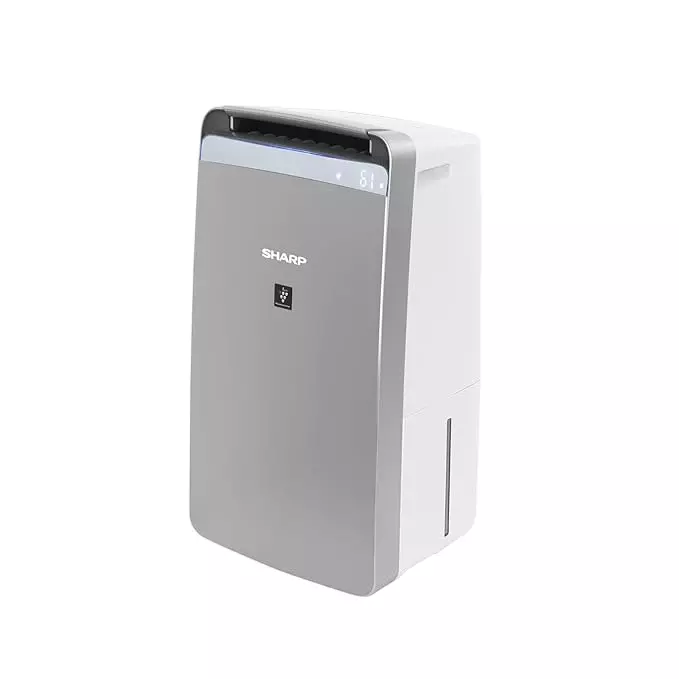 SHARP Air Purifier & Dehumidifier with 27 L/Day Dehumidification Capacity, 720 sq. ft Coverage Area and Hepa Filter in Silver Color, DW-J27FM-S