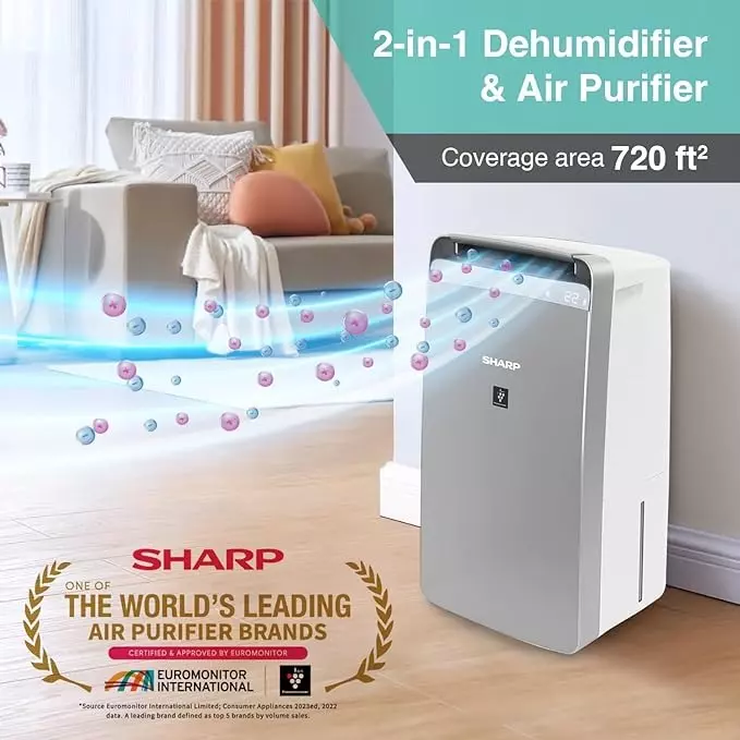 sharp-air-purifier-dehumidifier-with-27-lday-dehumidification-capacity-720-sq-ft-coverage-area-and-hepa-filter-in-silver-color-dw-j27fm-s