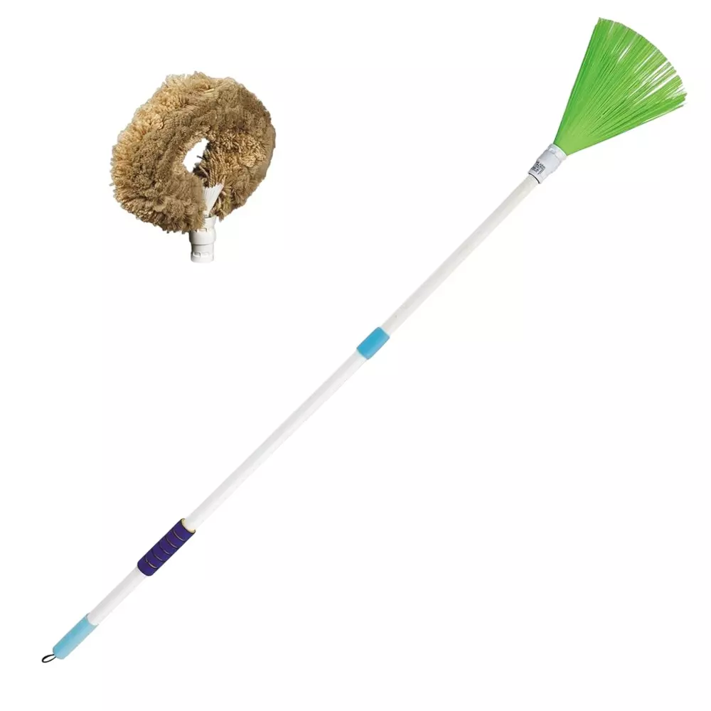 Vimal Roma 2 in 1 Broomstick with Extendable Plastic Handle Multicolor 18x160 cm for Floor & Wall Cleaning