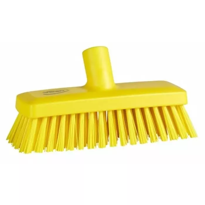 VIKAN Broom Yellow With Polyester, Polypropylene & Stainless Steel Bristles for General Purpose, 70426