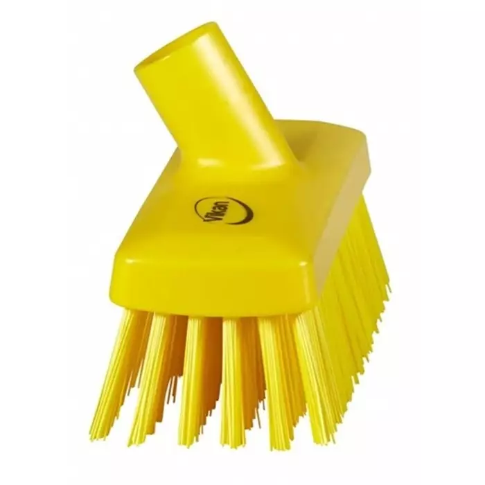 VIKAN Broom Yellow With Polyester, Polypropylene & Stainless Steel Bristles for General Purpose, 70426