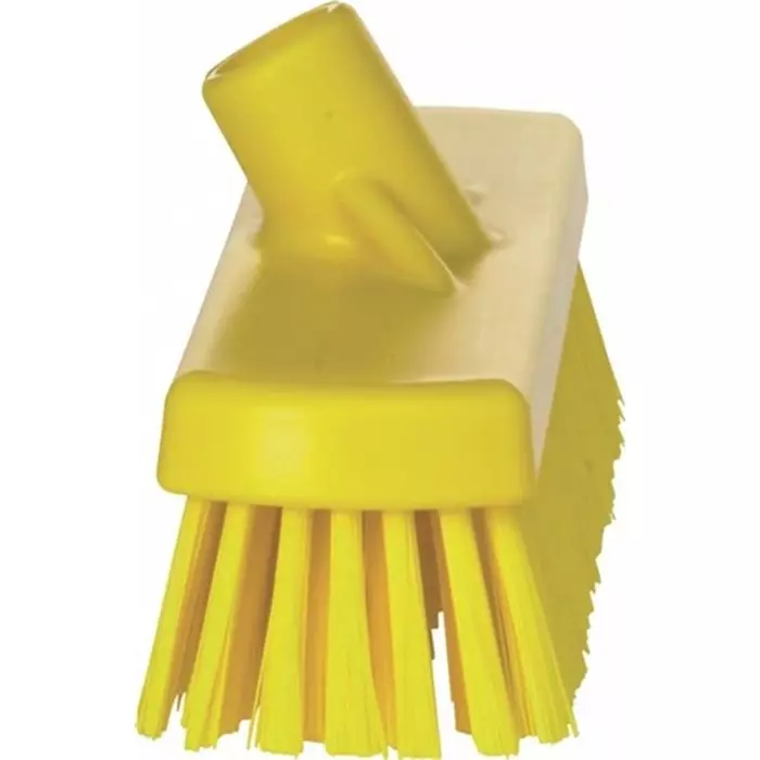 VIKAN Broom Yellow With Polyester, Polypropylene & Stainless Steel Bristles for Deck washer brush, 70606