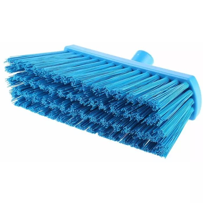 VIKAN Broom Blue with PET Bristles for Food Industry Wet Floors, 29153