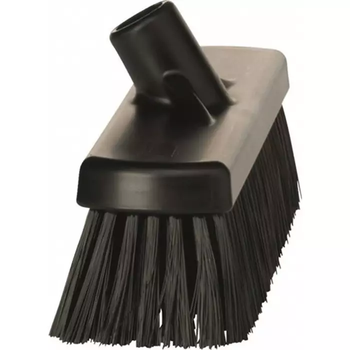 VIKAN Broom Black With Polyester, Polypropylene & Stainless Steel Bristles for General Purpose, 70689