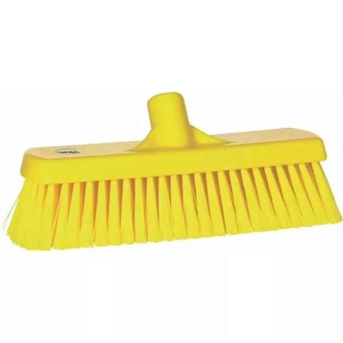 VIKAN Broom Yellow With Polyester, Polypropylene & Stainless Steel Bristles for General Purpose, 70686