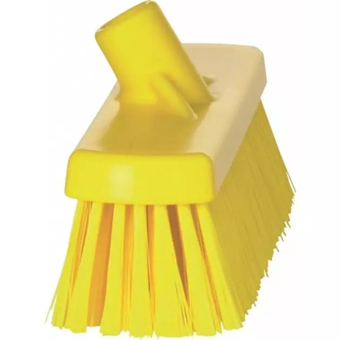 VIKAN Broom Yellow With Polyester, Polypropylene & Stainless Steel Bristles for General Purpose, 70686