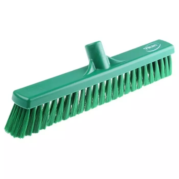 VIKAN Broom Green with PET Bristles for General Purpose, 31792