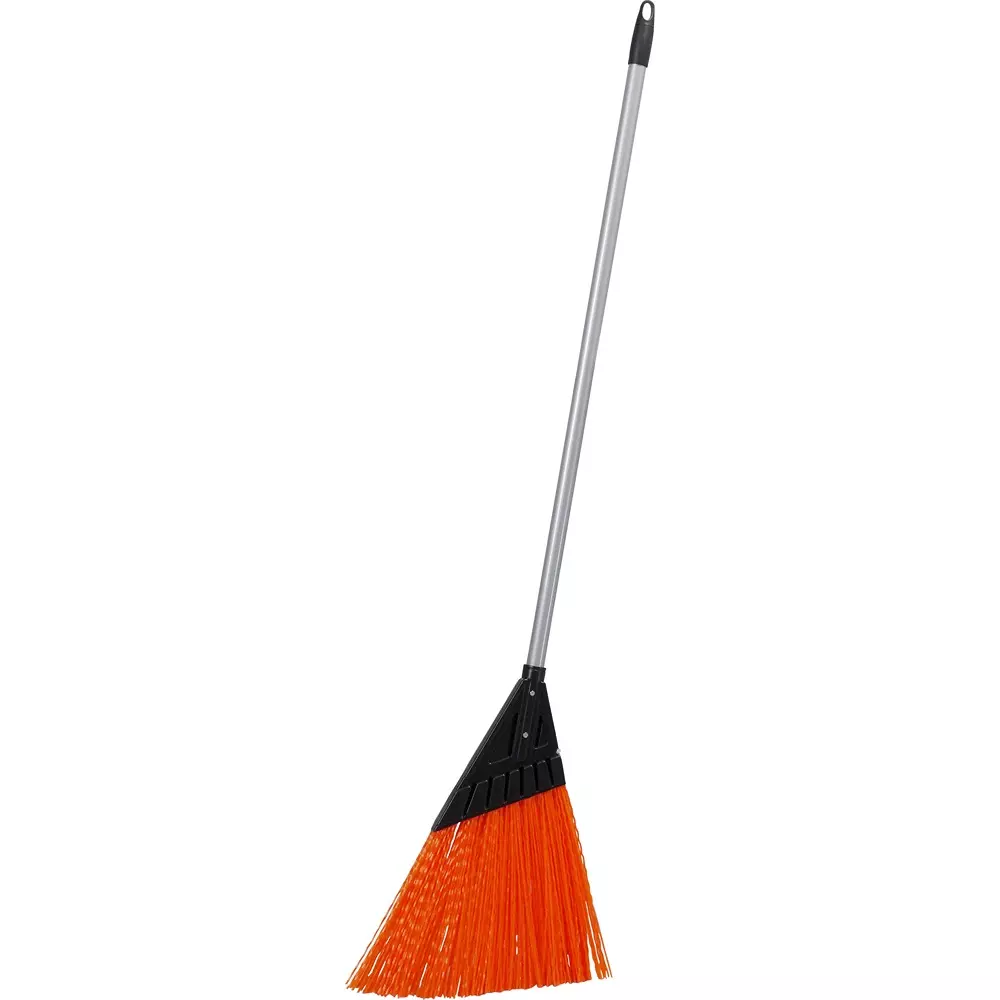 MonotaRO Synthetic Broom, Strong Type, Long Handle Hair: Orange 1420 mm Overall Length, 26187134