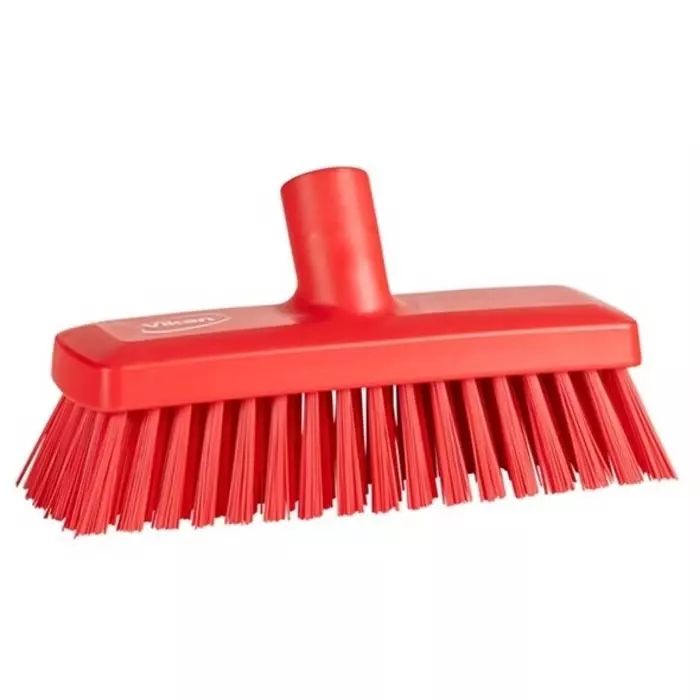 VIKAN Broom Red With Polyester, Polypropylene & Stainless Steel Bristles for General Purpose, 70424