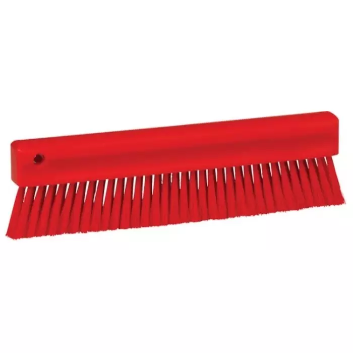 VIKAN Broom Red With Polyester, Polypropylene & Stainless Steel Bristles for General Purpose, 45825