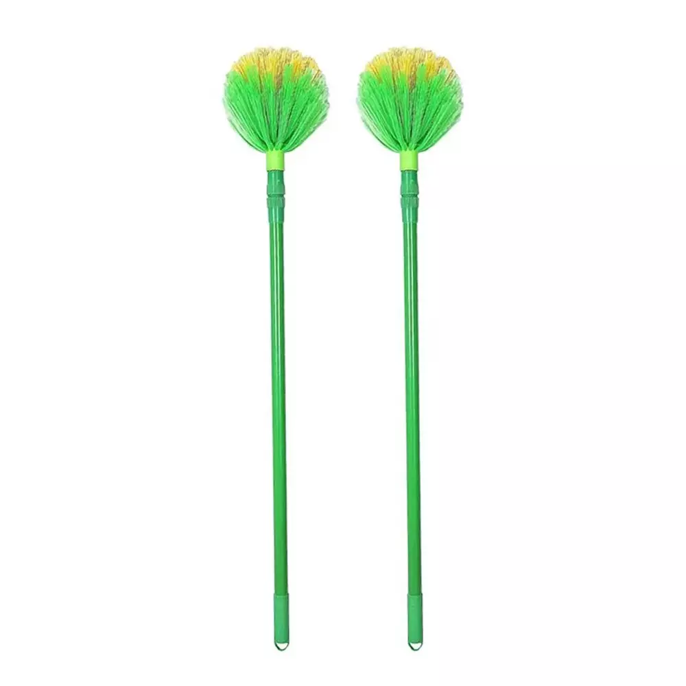 GENERIC Round Ceiling Broom Color May Vary Extendable Size Upto 143 cm Plastic and Metal Body, (Pack of 2)