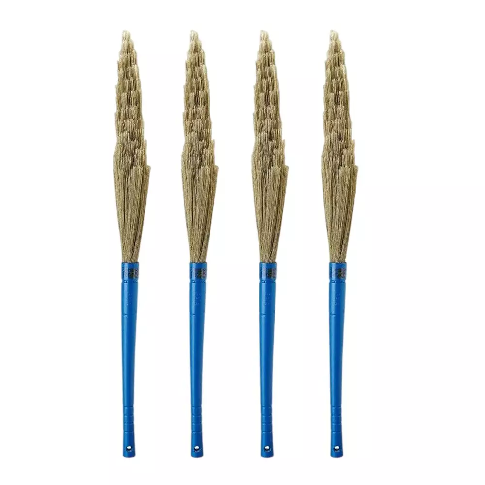 Gala Modular No Dust Broom XL Size Blue Plastic Brush & Handle Material Plastic 64.5 cm for Home & Office Use, (Pack of 4 Pcs)