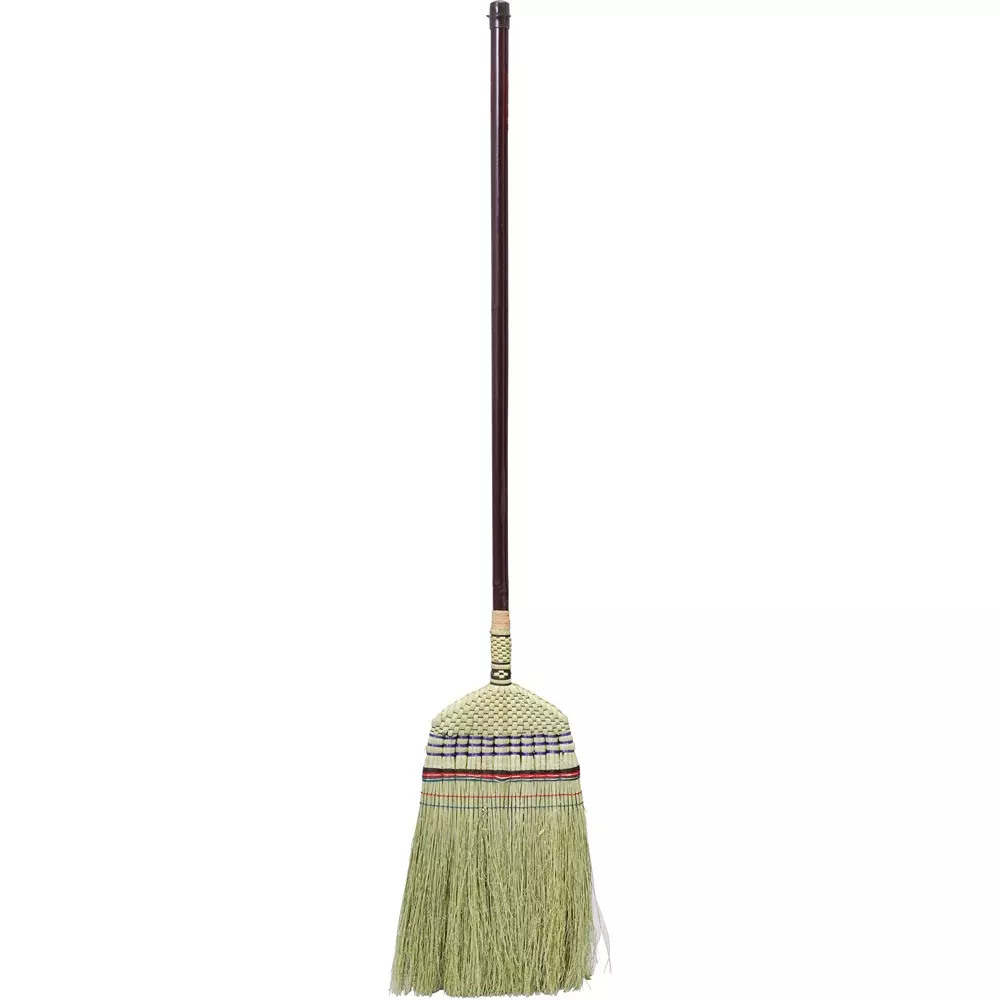 MonotaRO Tatami Room Broom, Hand-Woven With 11 Balls of Thread, Long Handle, 83513327