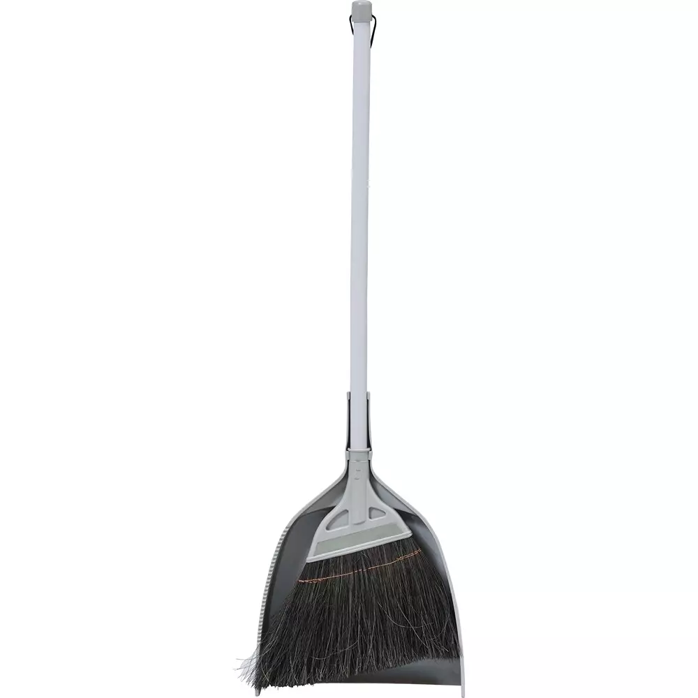 MonotaRO Broom Dustpan Set Gray Broom: 26 mm, dustpan: 55 mm Length, Black Fern (1 Kit)