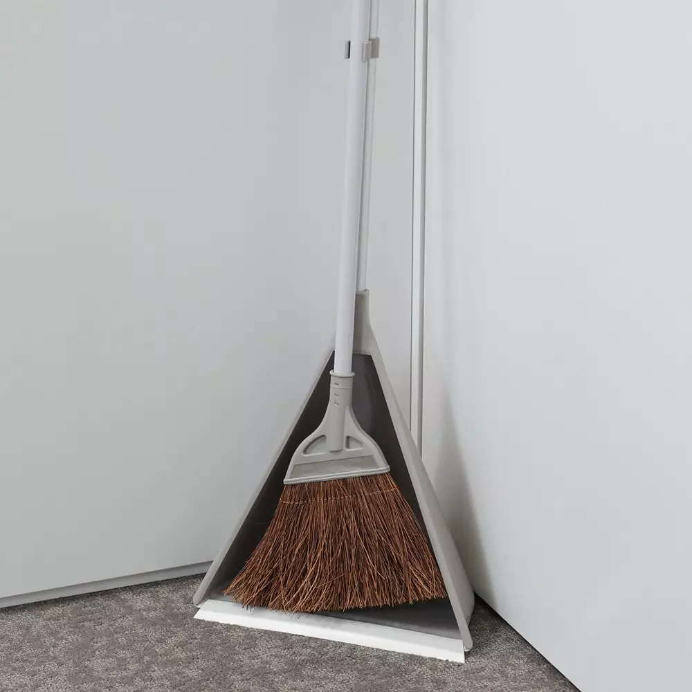 monotaro-broom-dustpan-set-stand-type-gray-broom-26-mm-dustpan-210-mm-length-red-fern-1-kit
