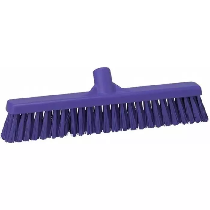 VIKAN Broom Violet With Polyester, Polypropylene & Stainless Steel Bristles for General Purpose, 31799