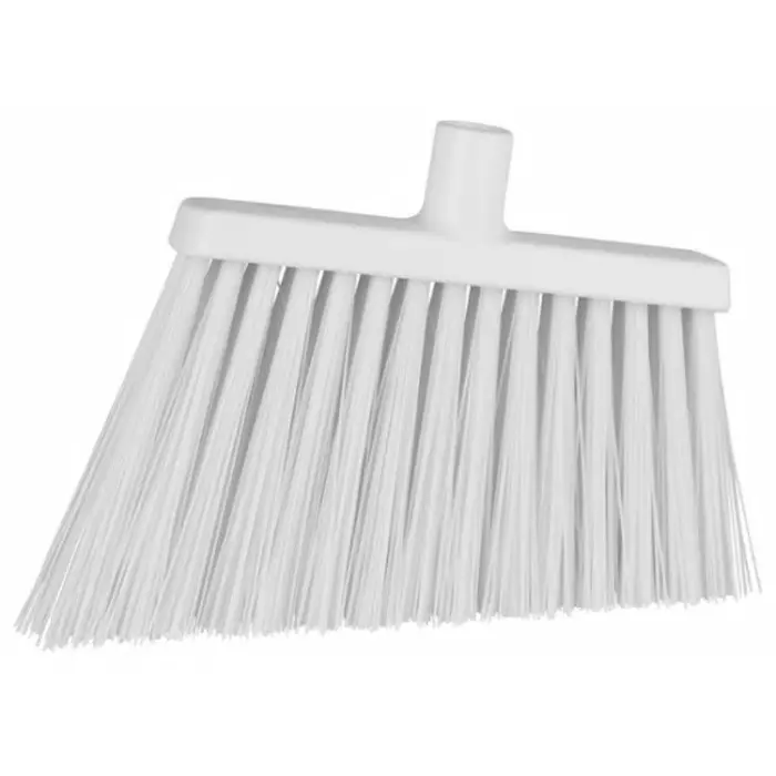 VIKAN Broom White With Polyester, Polypropylene & Stainless Steel Bristles for Food Industry Wet Floors, 29146