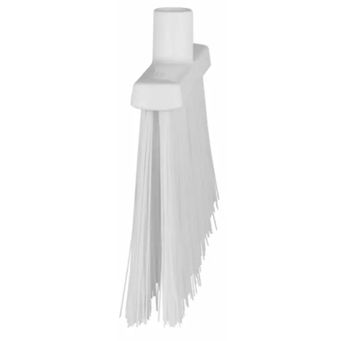 VIKAN Broom White With Polyester, Polypropylene & Stainless Steel Bristles for Food Industry Wet Floors, 29146